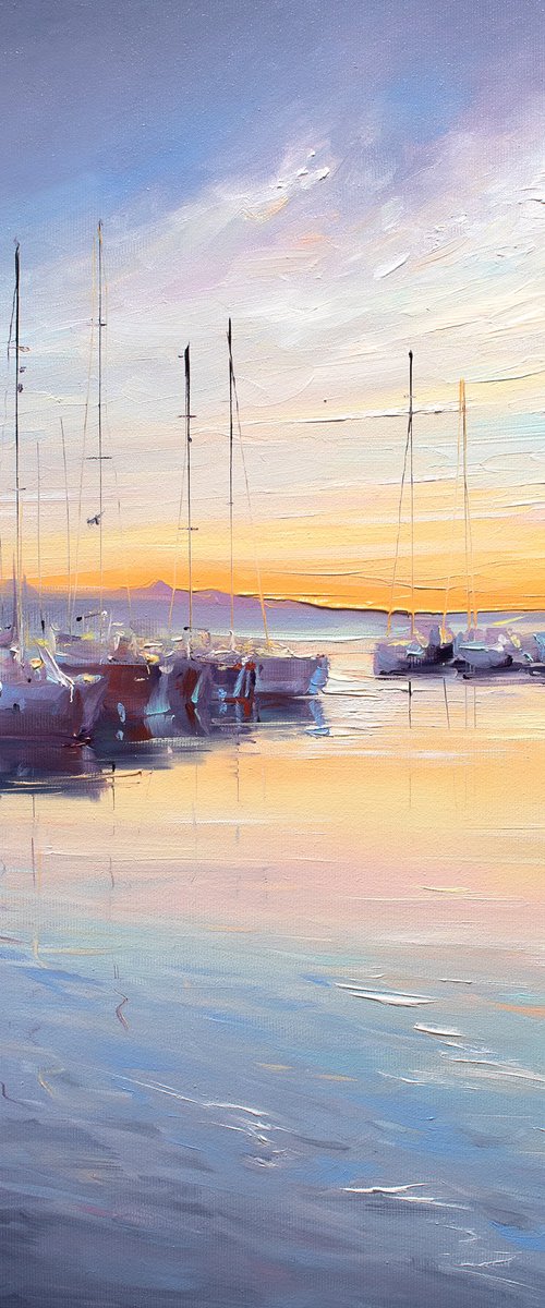 Harbor's First Light by Bozhena Fuchs