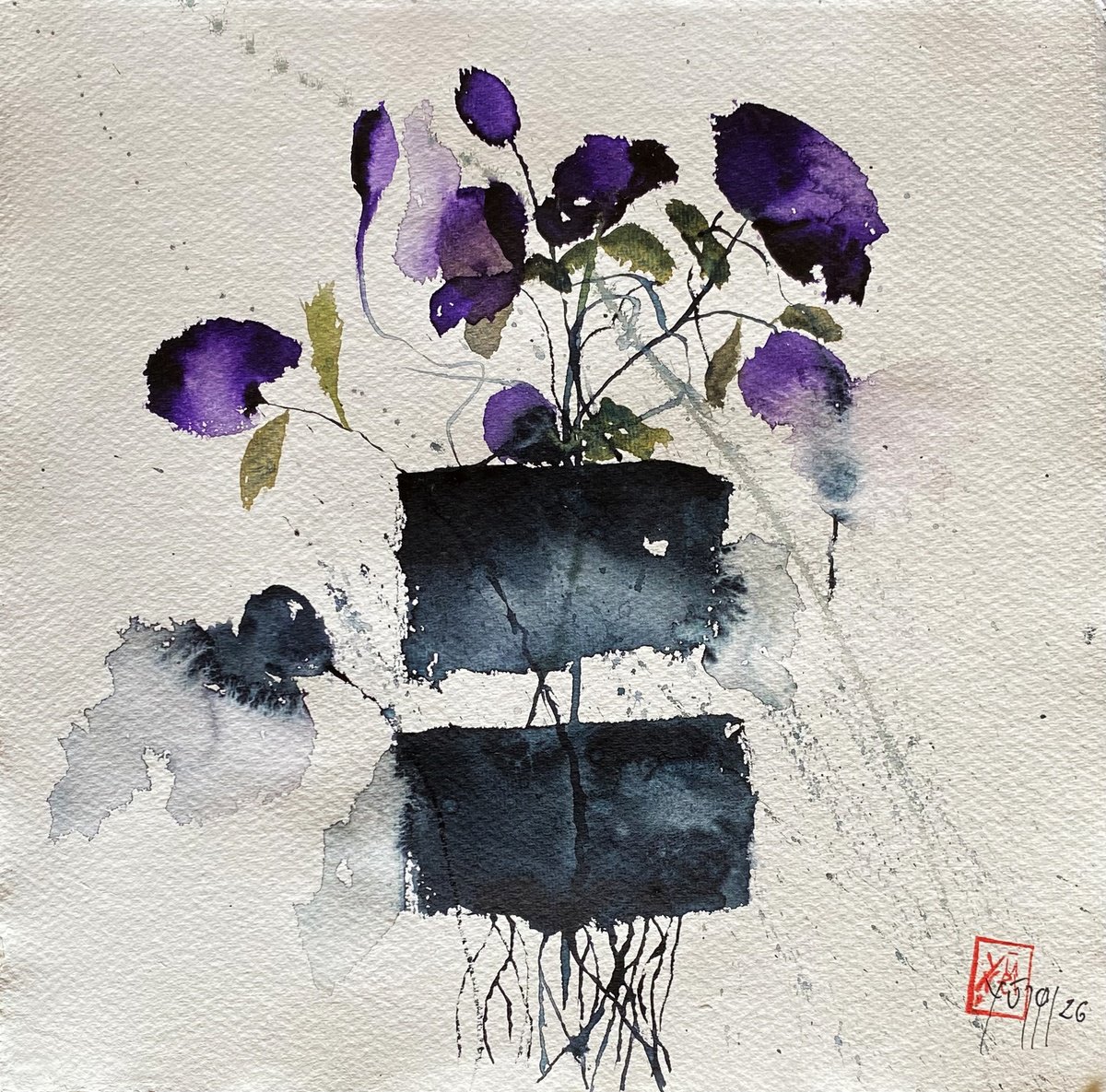 Abstract Watercolour , Cassetti By YS?rei, 12 X 12, Artwork For Sale On Artfinder