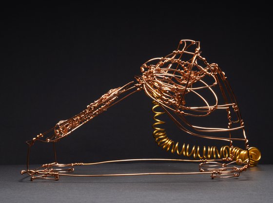 Retro Telephone Wire Sculpture