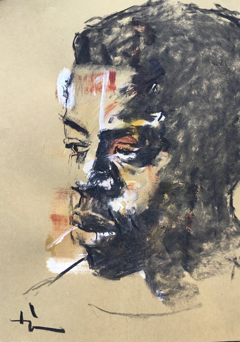 Expressive Charcoal Drawing , Exercise By Dominique Deve, 8 X 11, Artwork For Sale On Artfinder