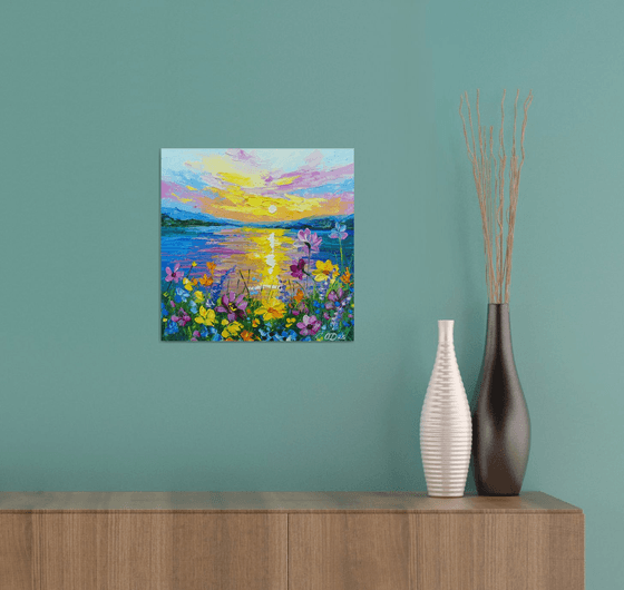 When the flowers shine in the sun