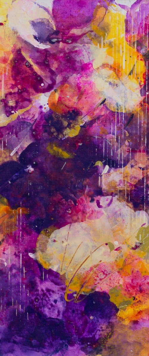 Abstract floral painting by Archana Bhardwaj