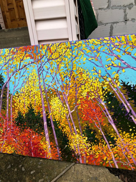 Dancing leaves. Fall