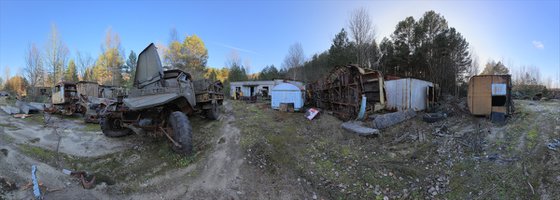 #54. Pripyat vehicle graveyard 2 - Xl size