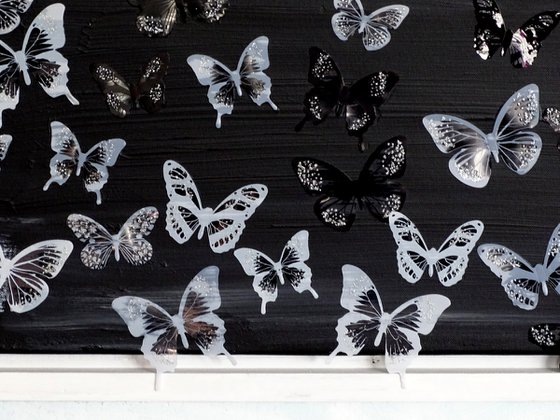 Collage of butterfly wall art