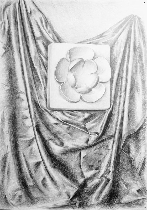 Still Life Decoration. Original pencil drawing.