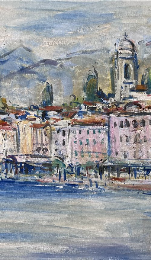 Bellagio Como, oil painting by Altin Furxhi