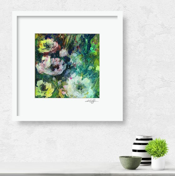 Floral Delight 14 - Textured Floral Abstract Painting by Kathy Morton Stanion