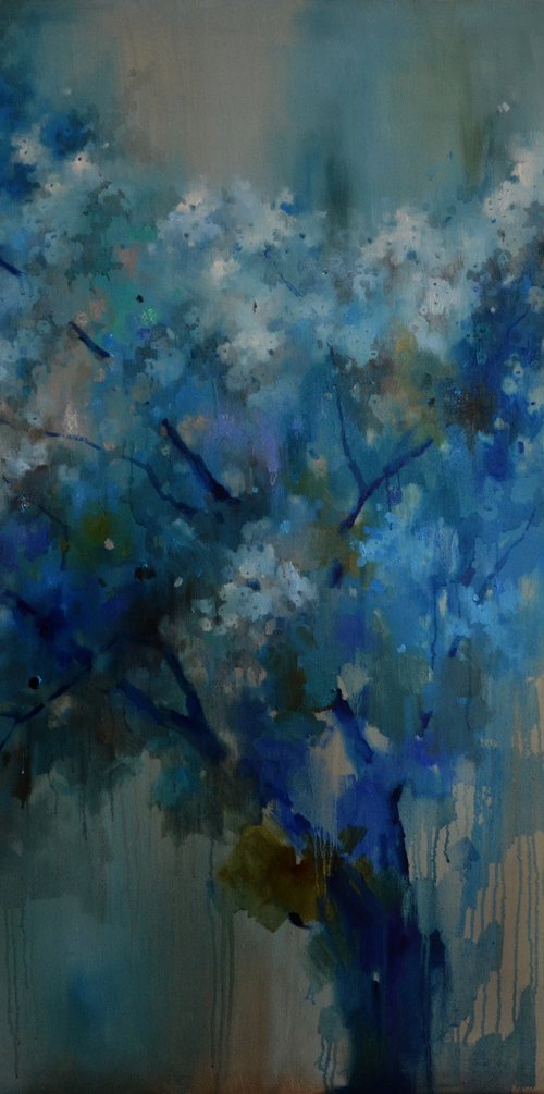 Blossoming. In Blue by Zhanna Kondratenko