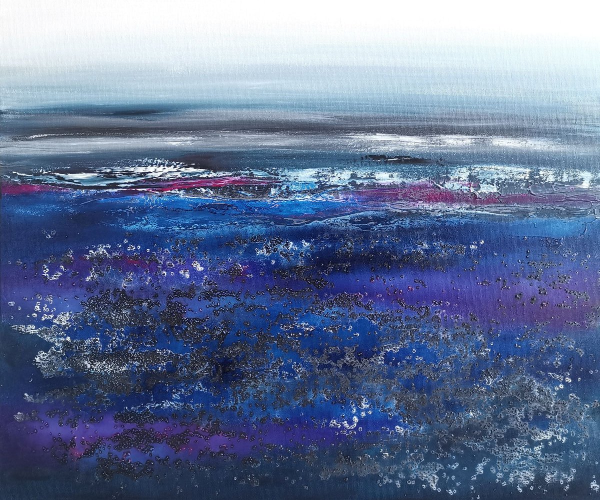 Landscape with purple by Elena Mosurak