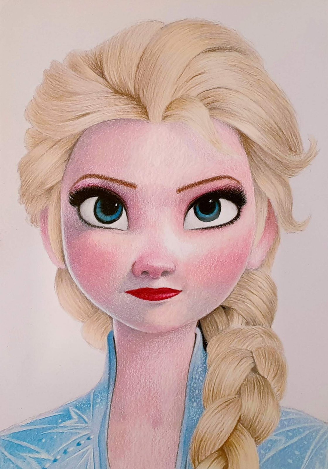 Elsa from Frozen 2 Pencil drawing by Asif Rasheed | Artfinder