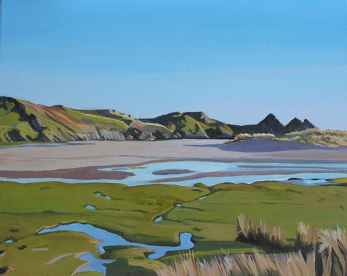 The Marsh at Pennard Pill (Three Cliffs Bay, Gower) by Emma Cownie