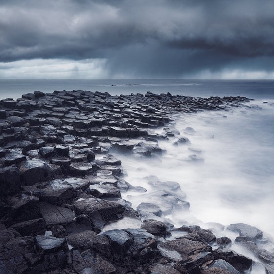 Stormy weather at Giant's Causeway