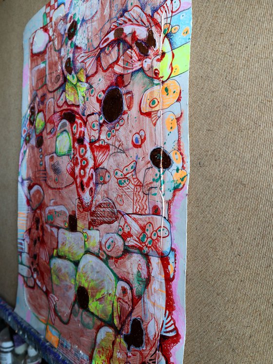 Fantasy with Flowers 334  paper 59x42cm