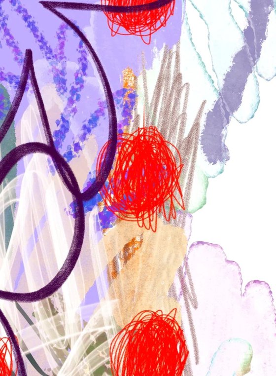 Red Bloom Abstract