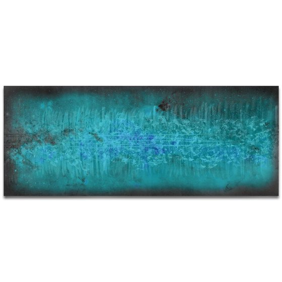 Milky Way Static 60 by Helena Martin - Original Abstract Art on Ground and Colored Metal