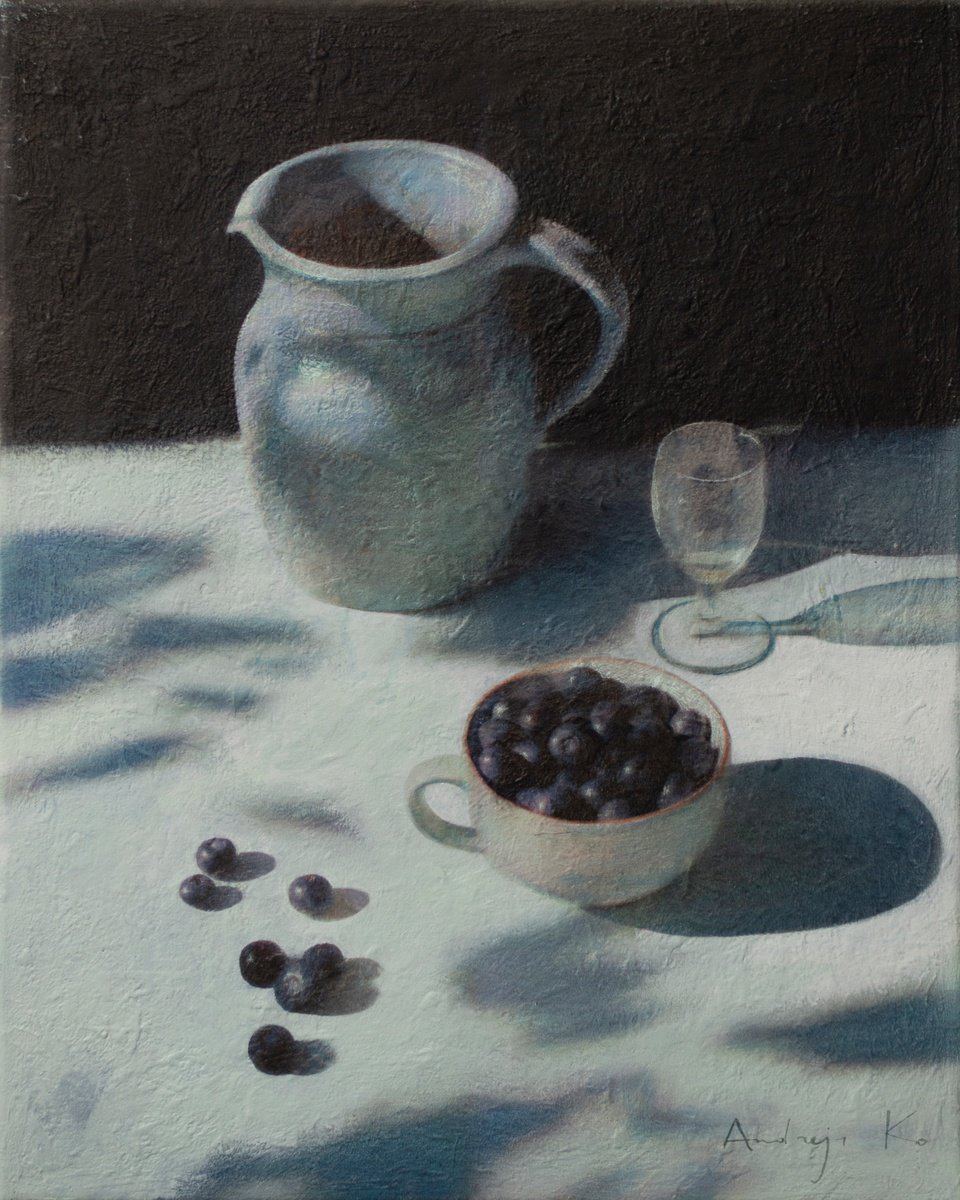 The Morning Table with Blueberries by Andrejs Ko