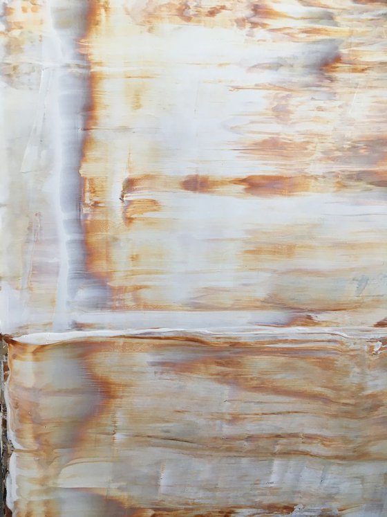 "Amber Waves" - FREE USA SHIPPING - Original Large PMS Acrylic Painting On Board - 48 x 24 inches