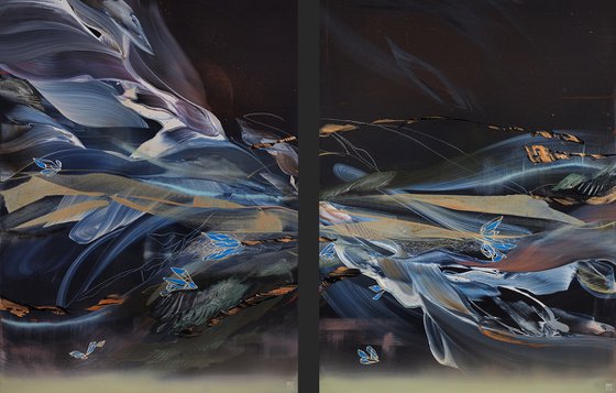 Synaptic Bloom Diptych