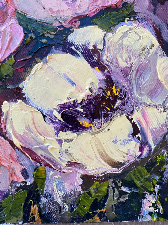 Lovely roses original painting on canvas