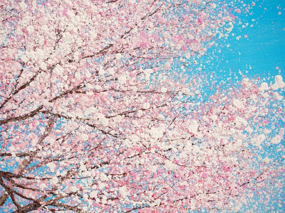 CHERRY BLOSSOM DANCES IN THE BLUE SKY