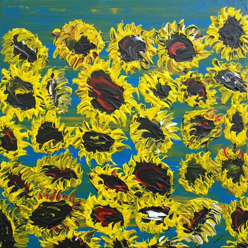 Blooming sunflowers 4 by Daniel Urbaník