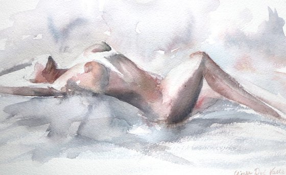 Nude watercolour painting "Hera"
