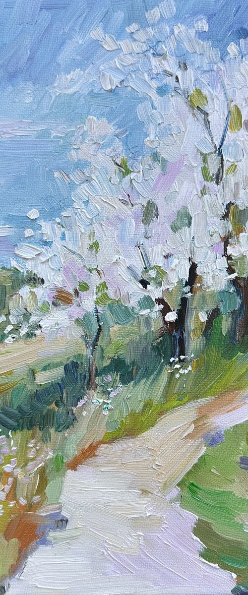 Spring House Landscape by Irina Anis