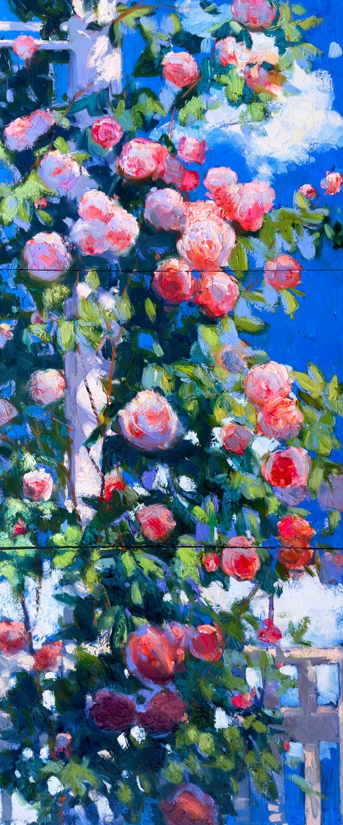 Roses and Summer Sky by Khanlar Asadullayev