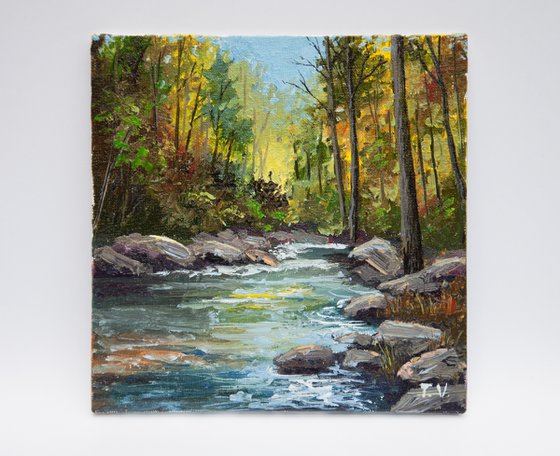 Forest Stream Digital Oil Painting Kit Suitable For Adults - Temu