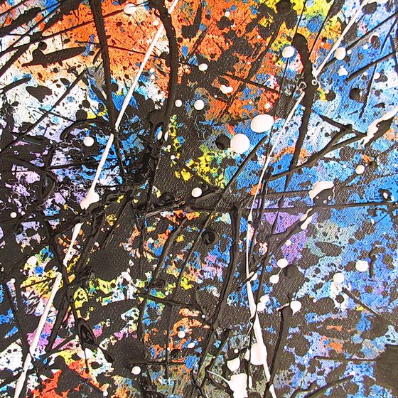 CONVERGENCE 1, POLLOCK MODE, L, framed