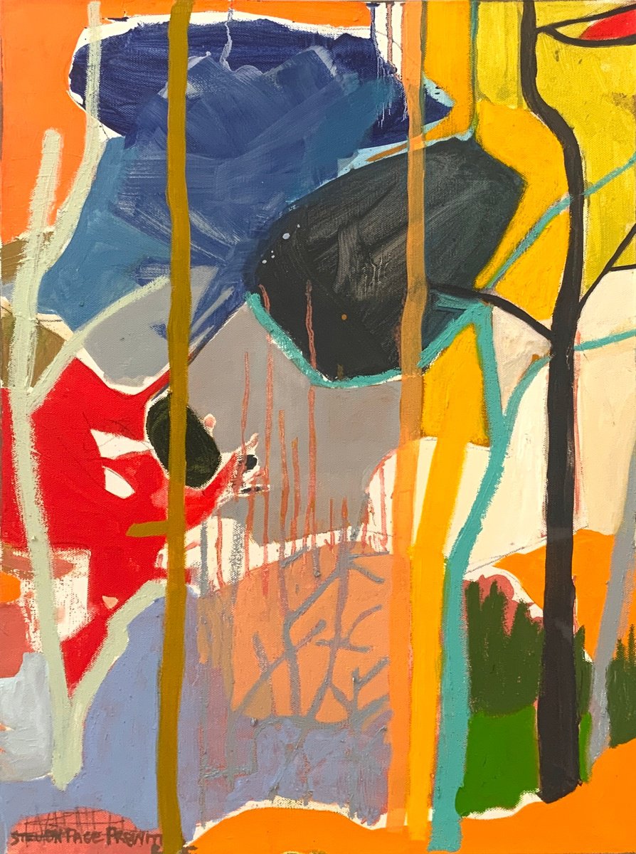 Impressionistic Abstract Oil Painting By Steven Page Prewitt, 18 X 24", February Has Been So Warm Jane