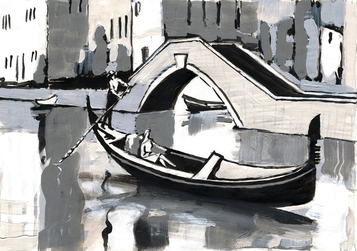 Monochrome Venice by Evgen Semenyuk