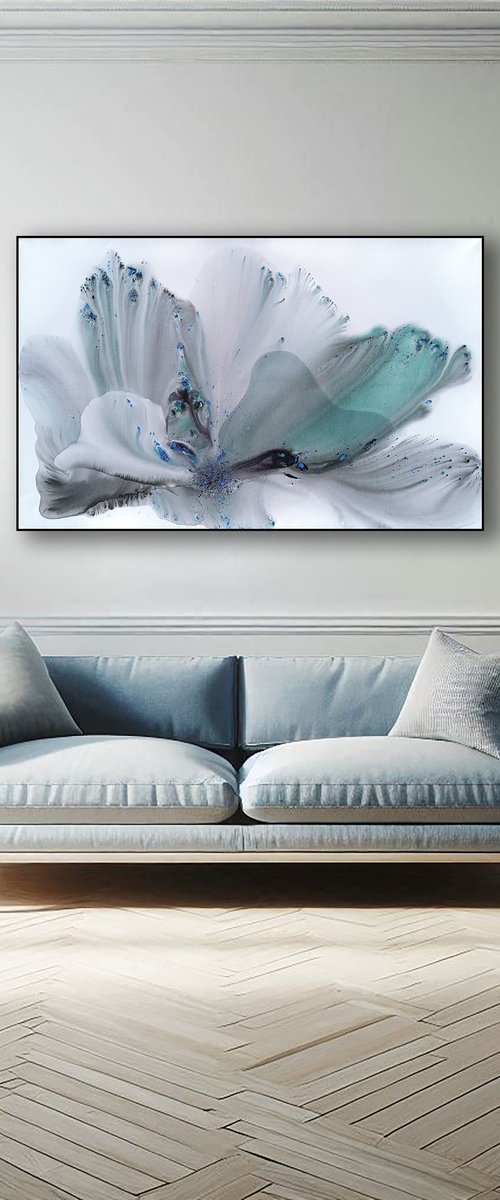 Nature 584 — Abstract Cobalt Bloom by Muriel Napoli