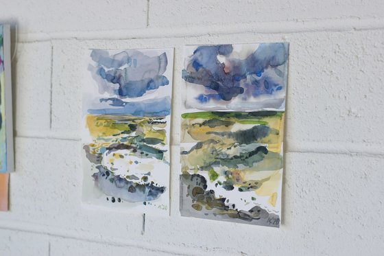 Baltic sea. Set of 2 paintings