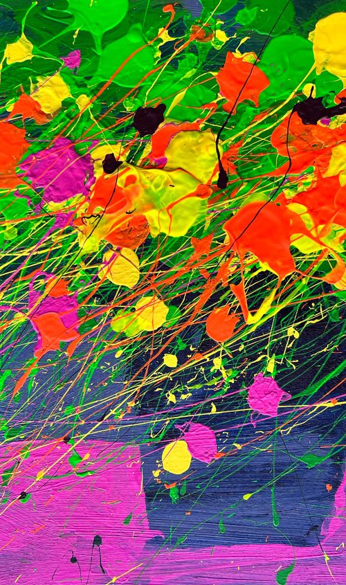 Bright Bouquet Abstract painting by Andrii Kovalyk