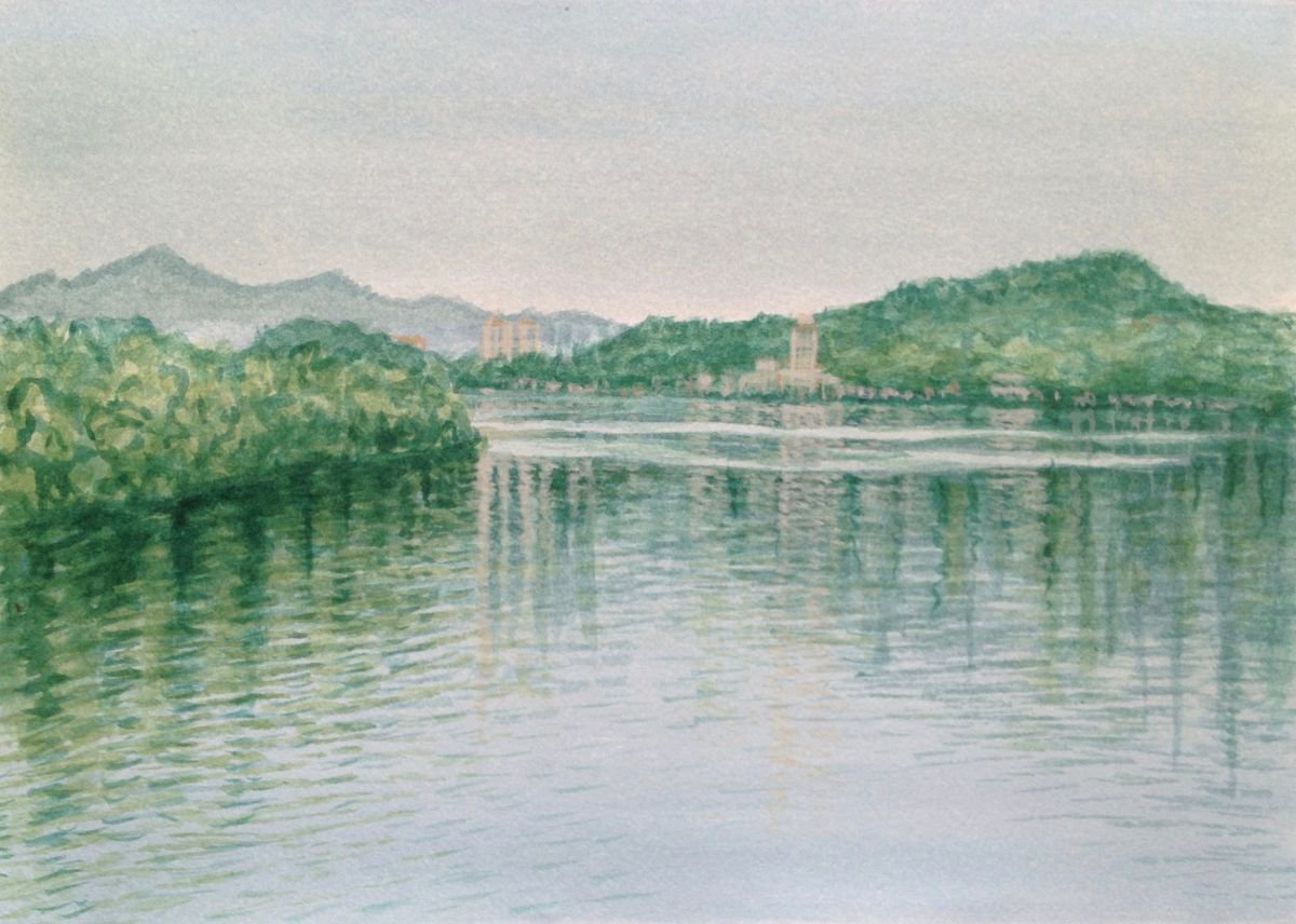 Morning Light on Sun Moon Lake 2 by David Lloyd