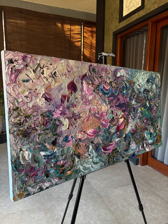 Bloom in Chaos — Abstract Oil