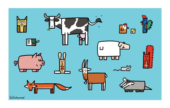 Animals of The Netherlands - Pop Art Print