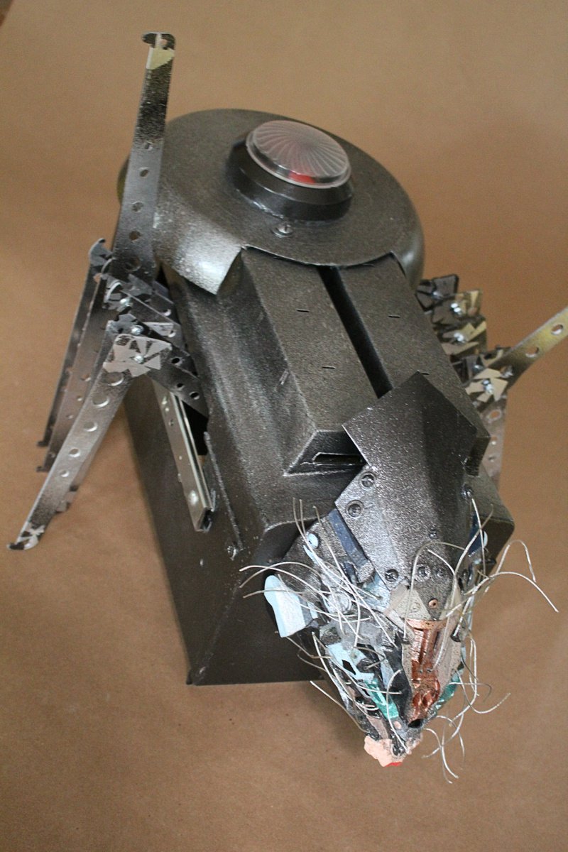 Surrealistic Animal Sculpture By Ken Vrana, 20 X 16", Black Widow, Original Artwork