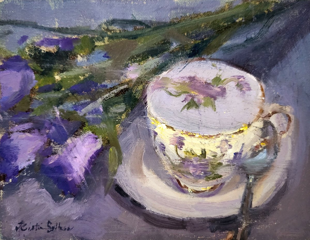 Impressionistic Still Life Oil Painting By Kristina Sellers, 10 X 8", Fit For A Duchess, Original Artwork