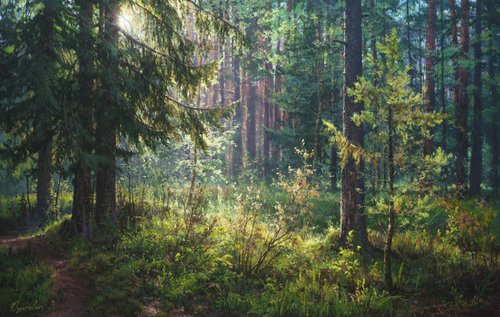 The secret of the morning forest by Viktar Yushkevich YUVART
