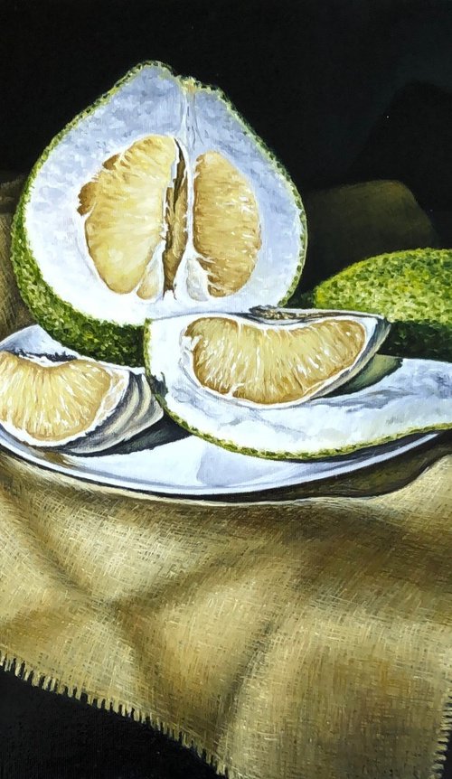 still life with pomelo by Sergei Monin