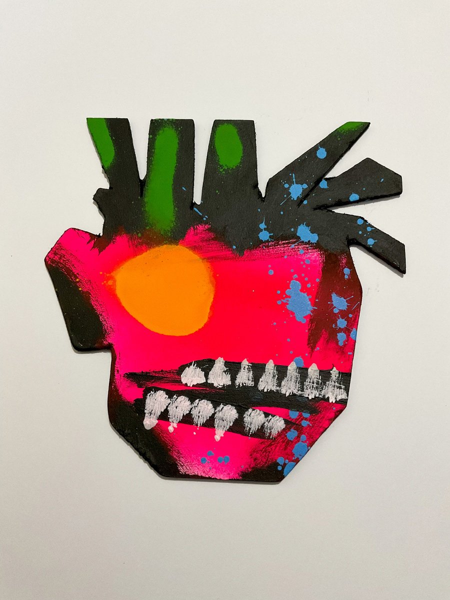 Expressive Portrait Painting By V. Lishko, 8 X 8", Portrait, Original Artwork