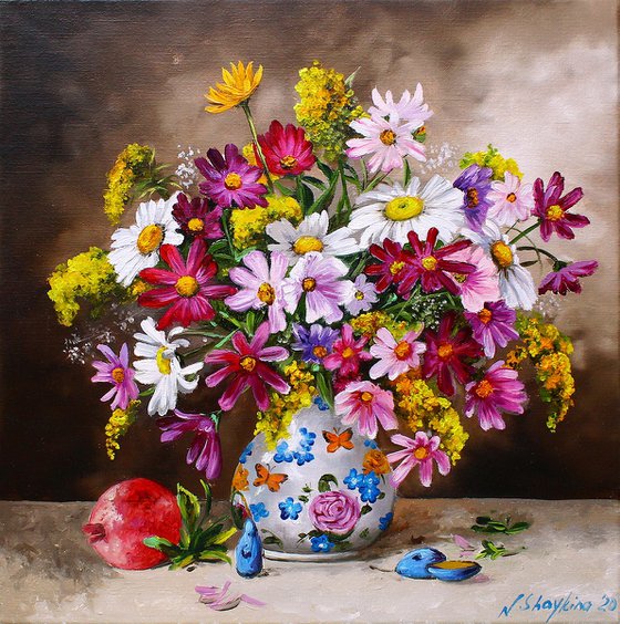 Summer Bouquet, Cosmos Flowers