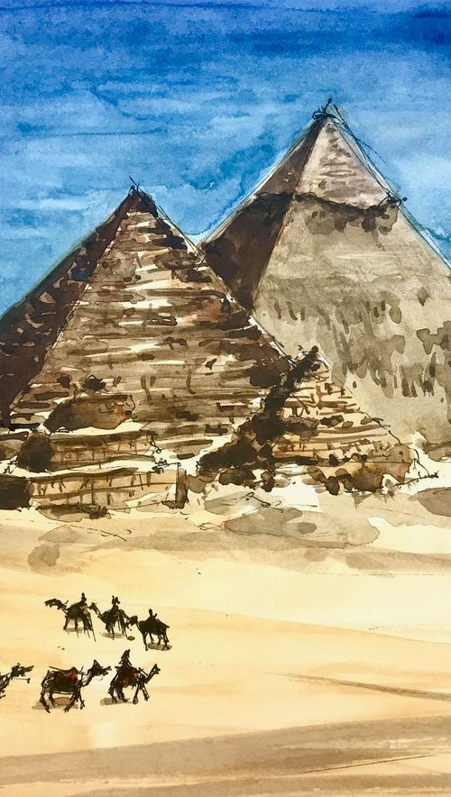 Pyramids of Giza - Egypt by Joseph Peter D'silva