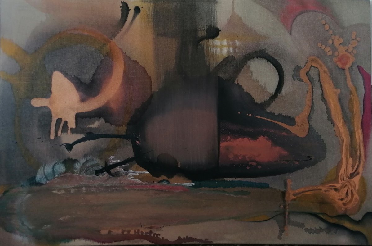 Surrealistic Acrylic Painting , Grilsuba By Stefano Mazzolini, 39 X 28, Artwork For Sale On Artfinder