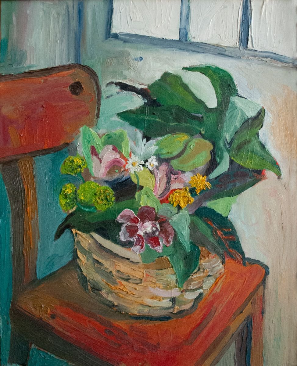 Flower Basket Ii By Nikola Ivanovic, 20 X 24, Artwork For Sale On Artfinder