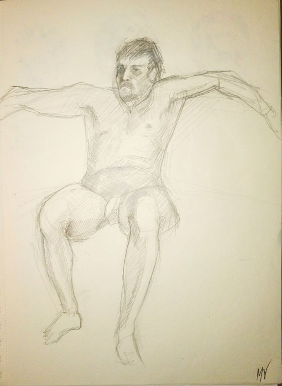 Sketch of Human body. Man.17
