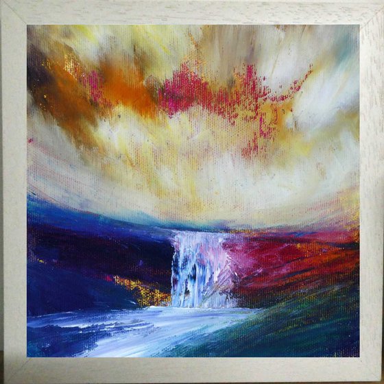 Dramatic Stormy Waterfall